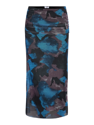 Petrolium Gathered Mesh Skirt - Black