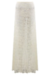 Hazel Embroidered Sheer Maxi Skirt - Cream