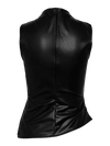 Dandy PU Sleeveless Top - Black
