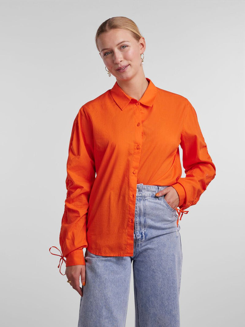 Brenna Shirt - Red Orange