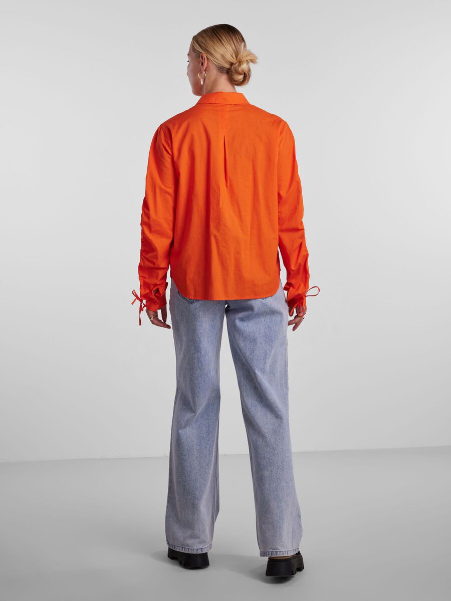 Brenna Shirt - Red Orange