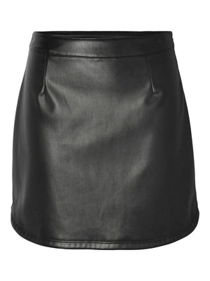 Proof Mini Faux Leather Skirt - Black