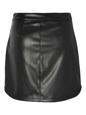 Proof Mini Faux Leather Skirt - Black