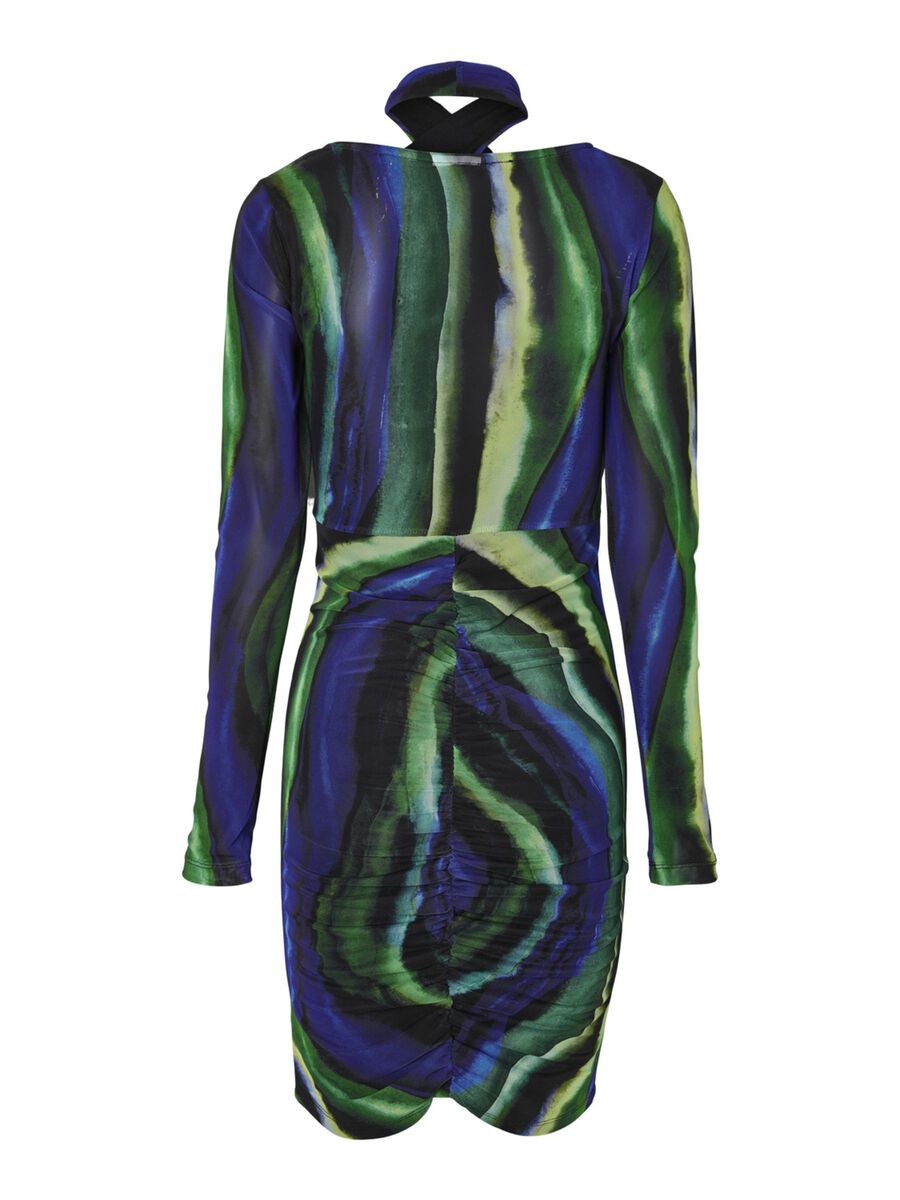 NM Lesley Long Sleeve Tie Dye Dress - Blue/Green