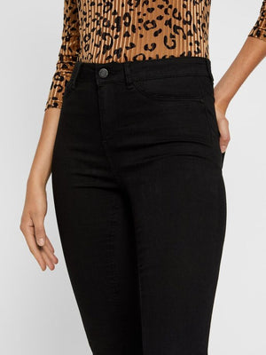 Noisy May Callie Black High Waist Skinny Fit Jeans.