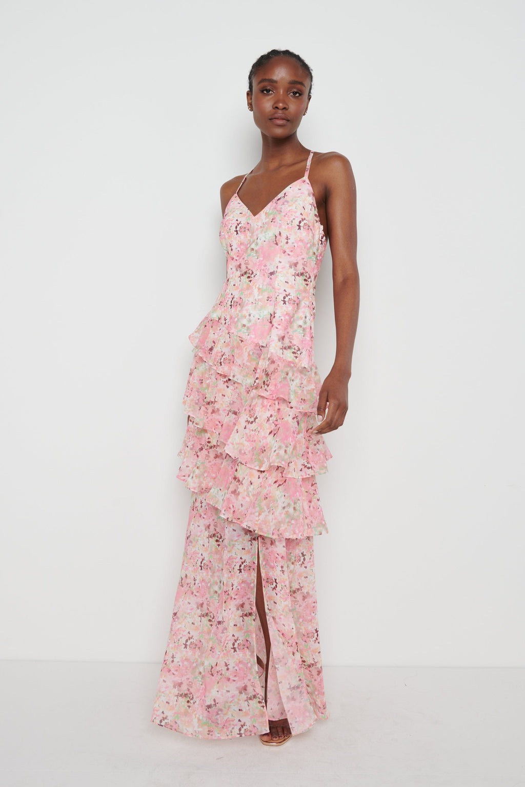 Hettie Asymmetric Ruffle Dress