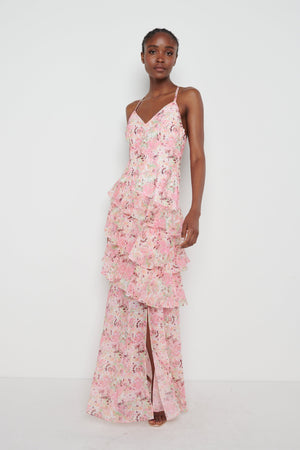 Hettie Asymmetric Ruffle Dress Uptown BIBI