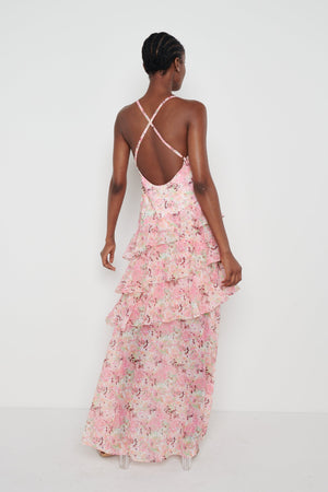 Hettie Asymmetric Ruffle Dress