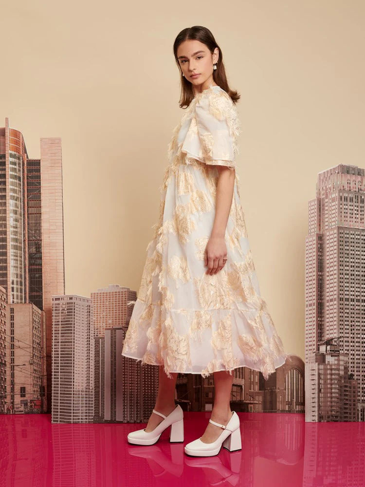 Sister jane shirt smock top dress with ruffle layers
