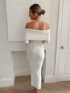 Soreya Bardot Knit Dress - Cream