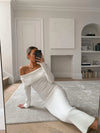 Soreya Bardot Knit Dress - Cream