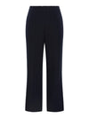  High waist  - Concealed side zip  - Slashed side pockets  - Centre press folds  - Pinstripe design  - Wide leg fit