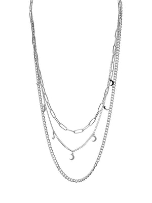 PIECES Mousie Necklace - Silver Colour