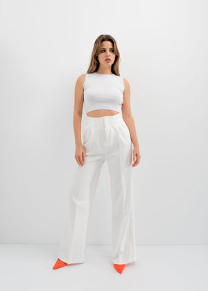 Faith High Waisted Tailored Trousers - Lilac