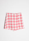 Gingham Print Skort