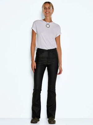 Noisy May SALLIE HW Flare Coated Trousers