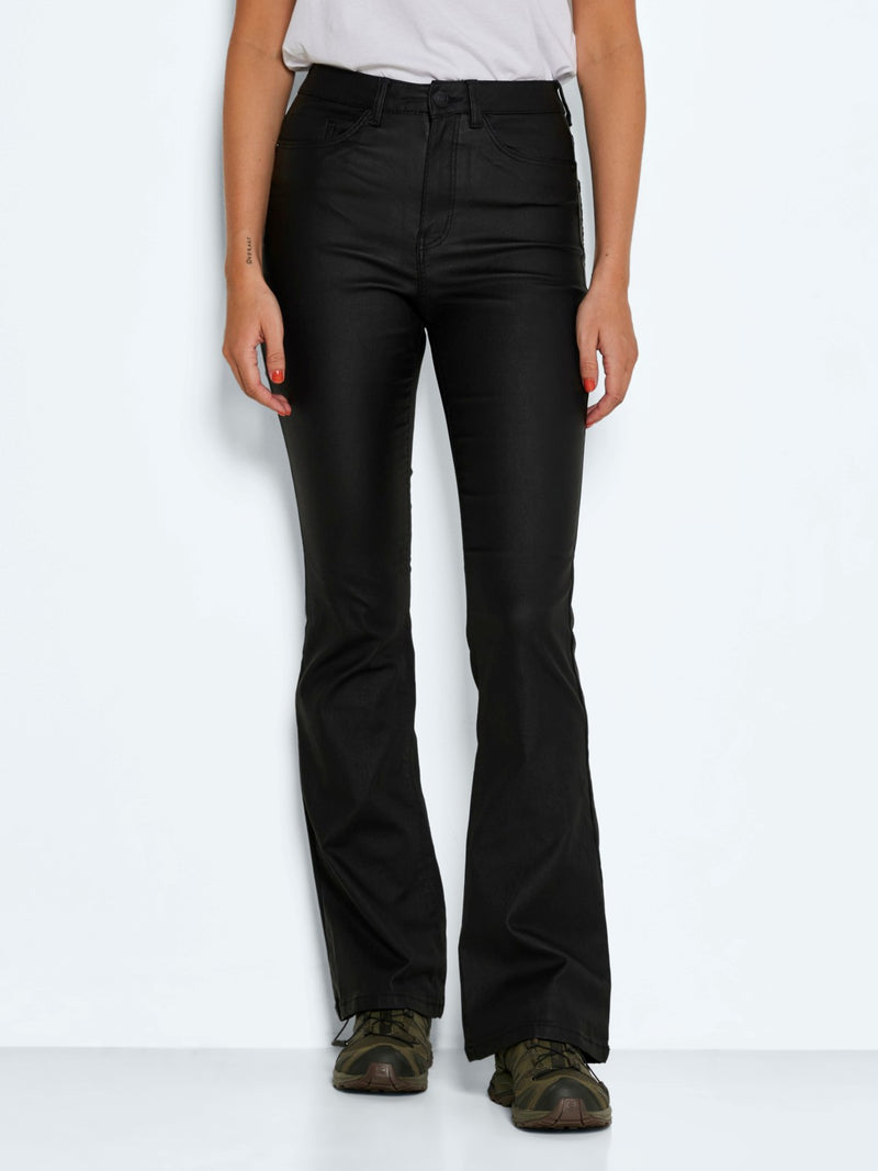Noisy May SALLIE HW Flare Coated Trousers