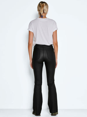 Noisy May SALLIE HW Flare Coated Trousers