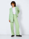Noisy May Drewie High Waisted Straight Fit Trousers - Quiet Green