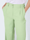 Noisy May Drewie High Waisted Straight Fit Trousers - Quiet Green