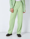 Noisy May Drewie High Waisted Straight Fit Trousers - Quiet Green