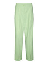 Noisy May Drewie High Waisted Straight Fit Trousers - Quiet Green