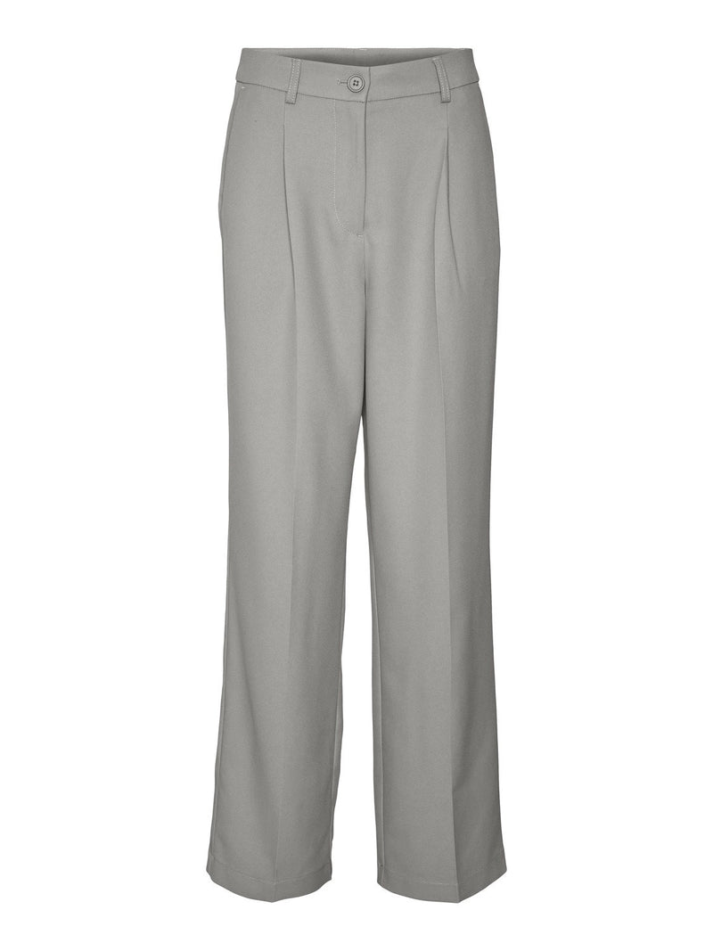 Drewie High Waisted Straight Fit Trousers - Titanium
