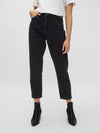 Noisy May Isabel High Waist Ankle Mom Jeans - Black