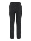 Noisy May Isabel High Waist Ankle Mom Jeans - Black