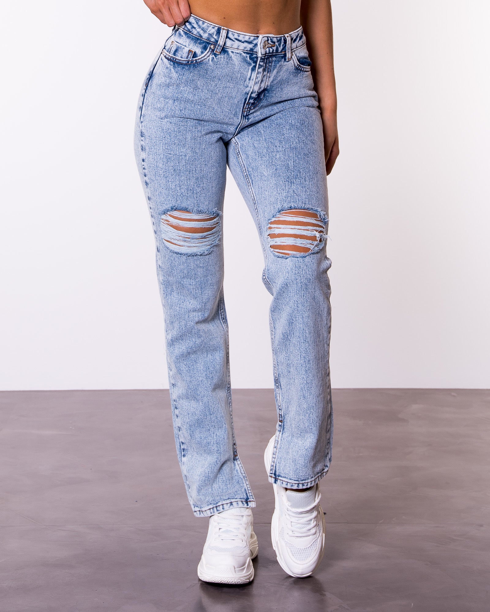 Noisy May JOEY Slim Straight Jeans Light Blue Denim
