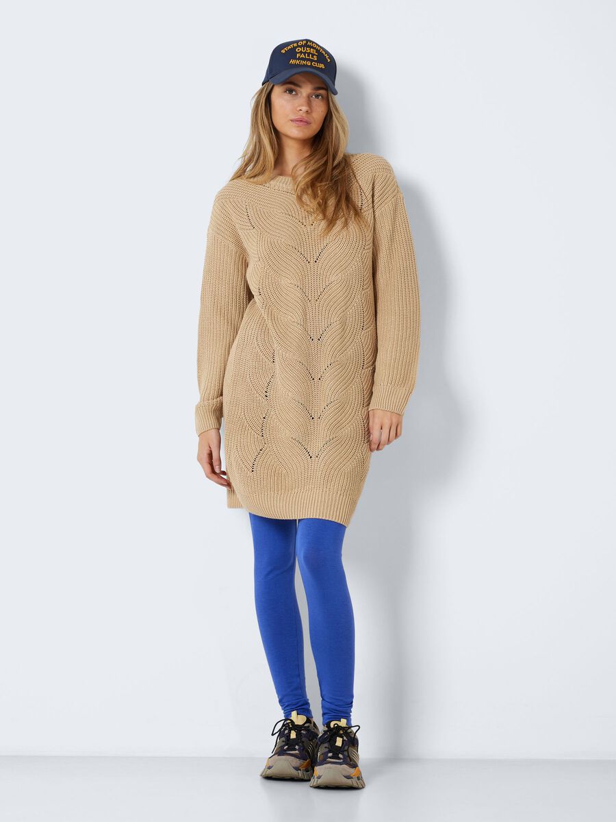 Noisy May Sia Long Sleeve Knit Dress - Irish Cream