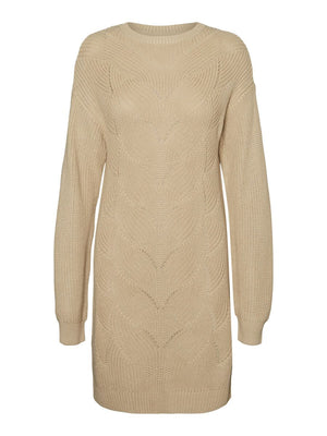 Noisy May Sia Long Sleeve Knit Dress - Irish Cream