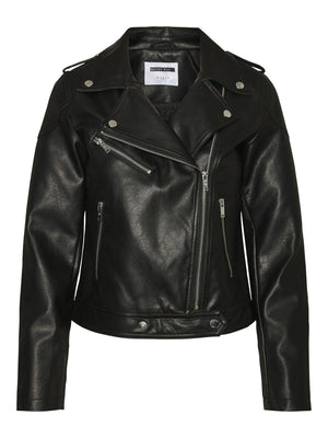 Rollo Faux Leather Jacket - Black
