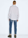 Noisy May whitney classic white cotton shirt featuring Front pocket detail, Pointed collar, Long sleeves with button fastening at cuffs, Button fastenings through front , Regular fit
