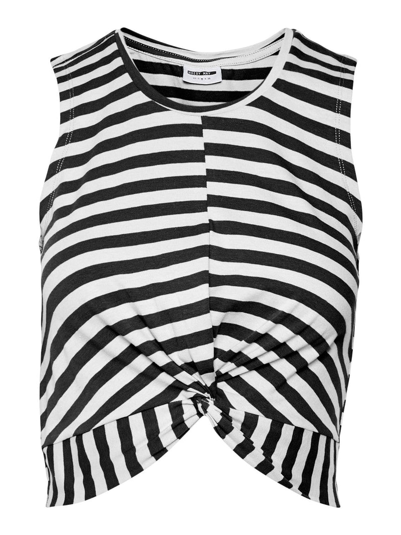 - Cropped Knot Detail Top  - Breathable Cotton  - Sleeveless
